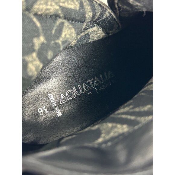 Aquatalia by Marvin K Women's Rae Suede/Leather Heeled Bootie in Black - Sz 9.5 - Picture 6 of 8